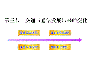 交通与通信发展带来的变化(鲁教版必修2).ppt