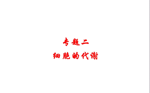 专题二细胞代谢.ppt