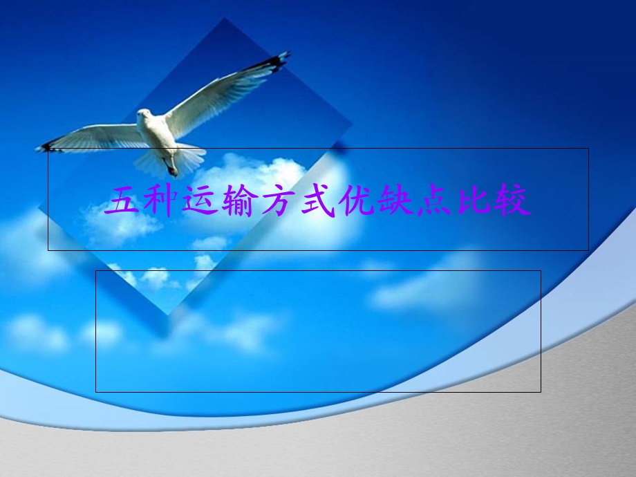 五种运输方式优缺点的比较.ppt_第1页