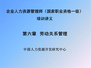 人力一级(劳动关系).ppt