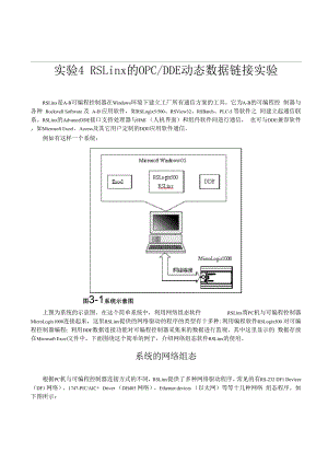 实验4 RSLinx的OPCDDE动态数据链接实验.docx