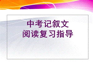 中考语文记叙文.ppt