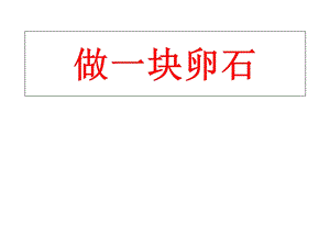 (青岛版小学科学五年级上册《做一块卵石》课件).ppt