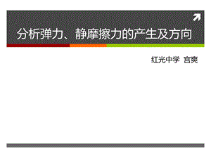 分析物体所受弹力、静摩擦力作课.ppt