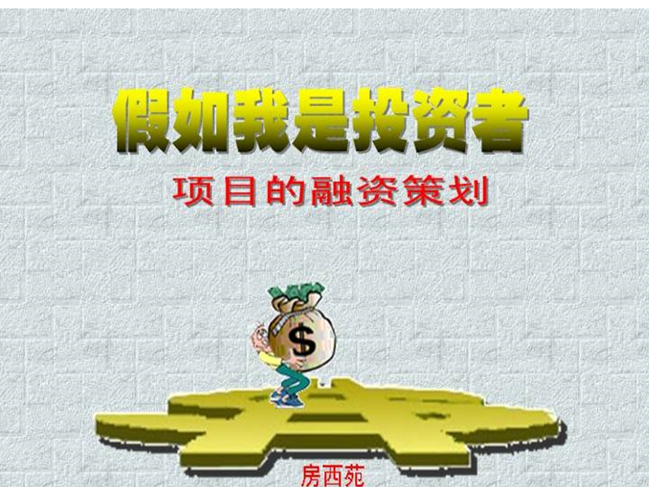 项目的融资策划.ppt_第1页