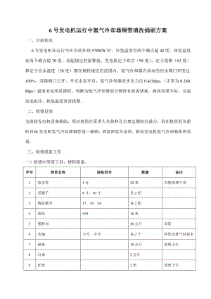 氢冷清理方案及措施.doc