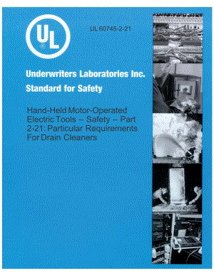 【UL标准】UL 60745221 HandHeld MotorOperated Electric Tools – Safety – Part221 Particul.doc