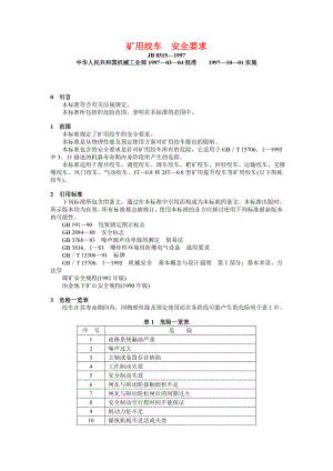 JB 8515—1997 矿用绞车安全要求.doc