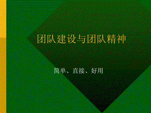 团队建设与团队精神.ppt