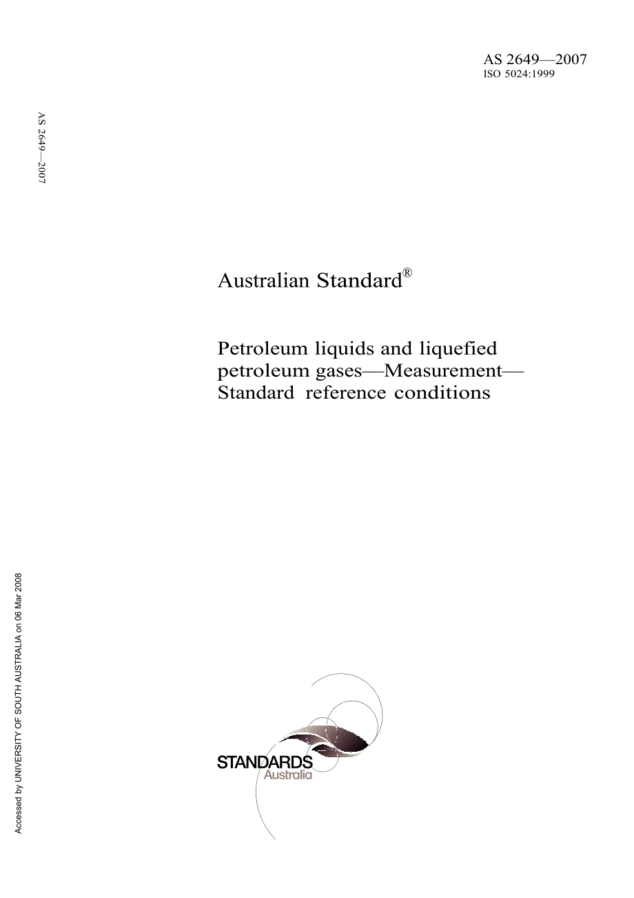 【AS澳大利亚标准】AS 2649 Petroleum liquids and liquefied petroleum gasesMeasurementStanda.doc_第1页