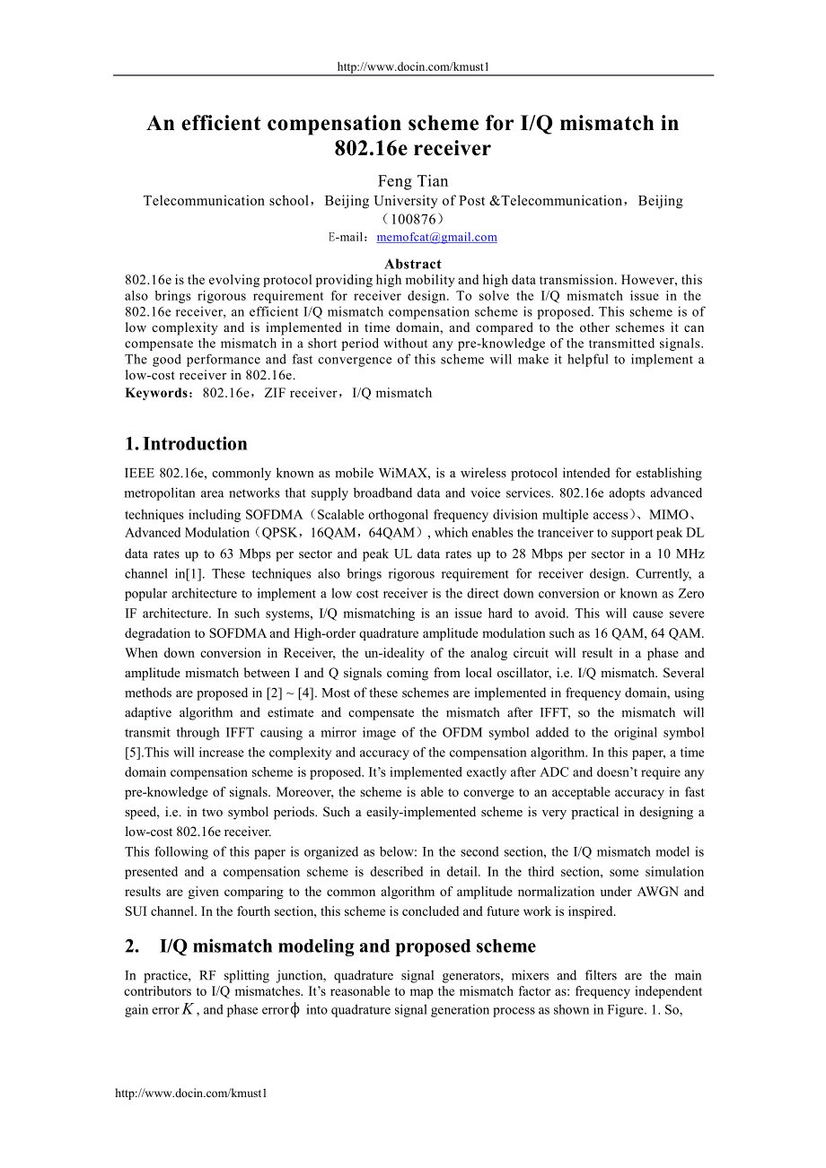 An efficient compensation scheme for IQ mismatch in.doc_第1页