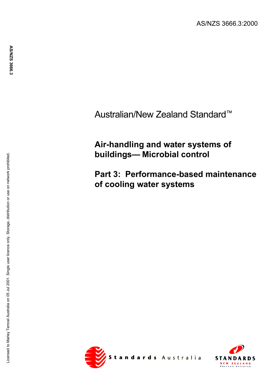 【AS澳大利亚标准】AS NZS 3666.32000 Airhandling and water systems of buildingsMicrobial control .doc_第1页