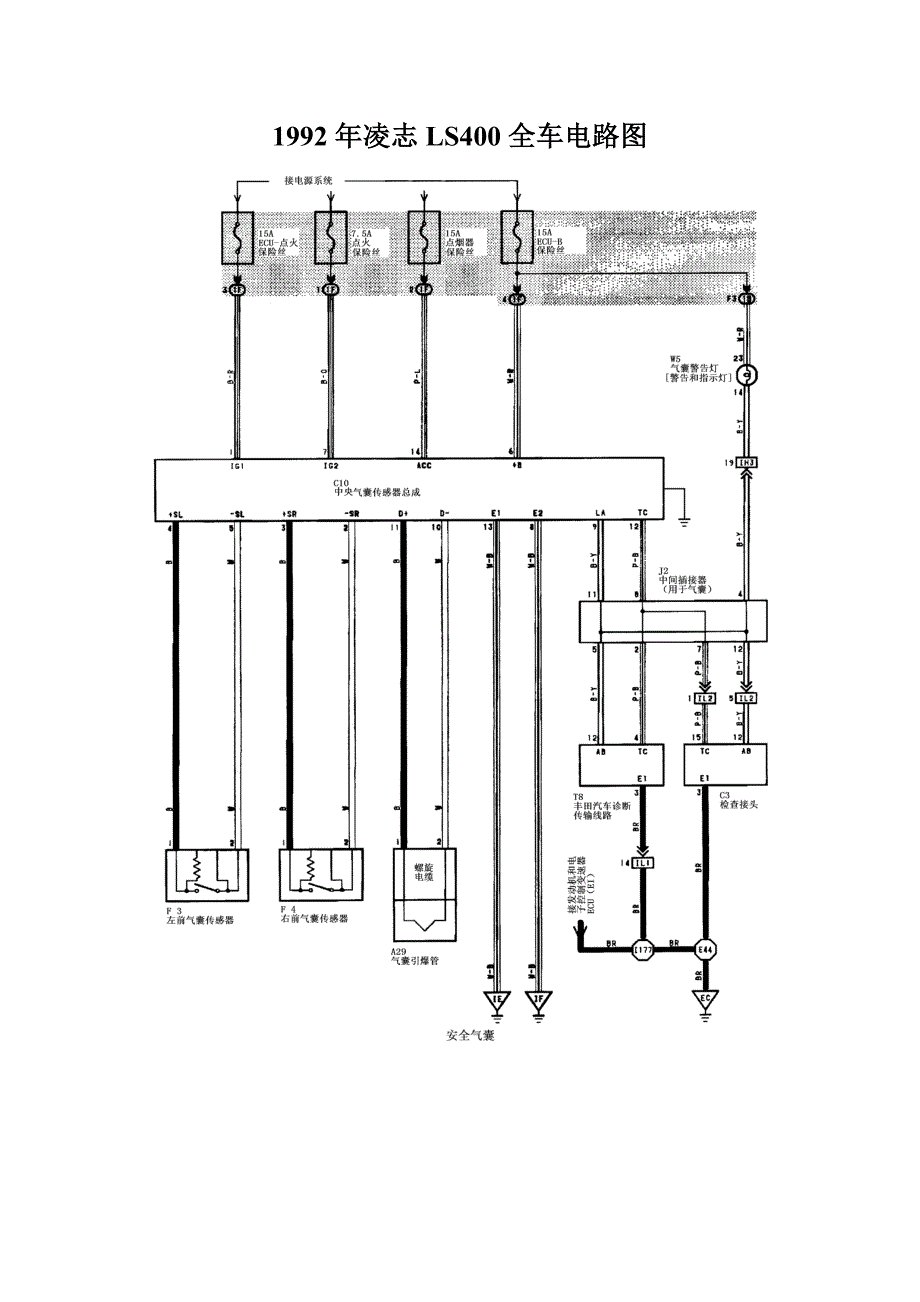 1992年凌志LS400全车电路图.doc_第1页