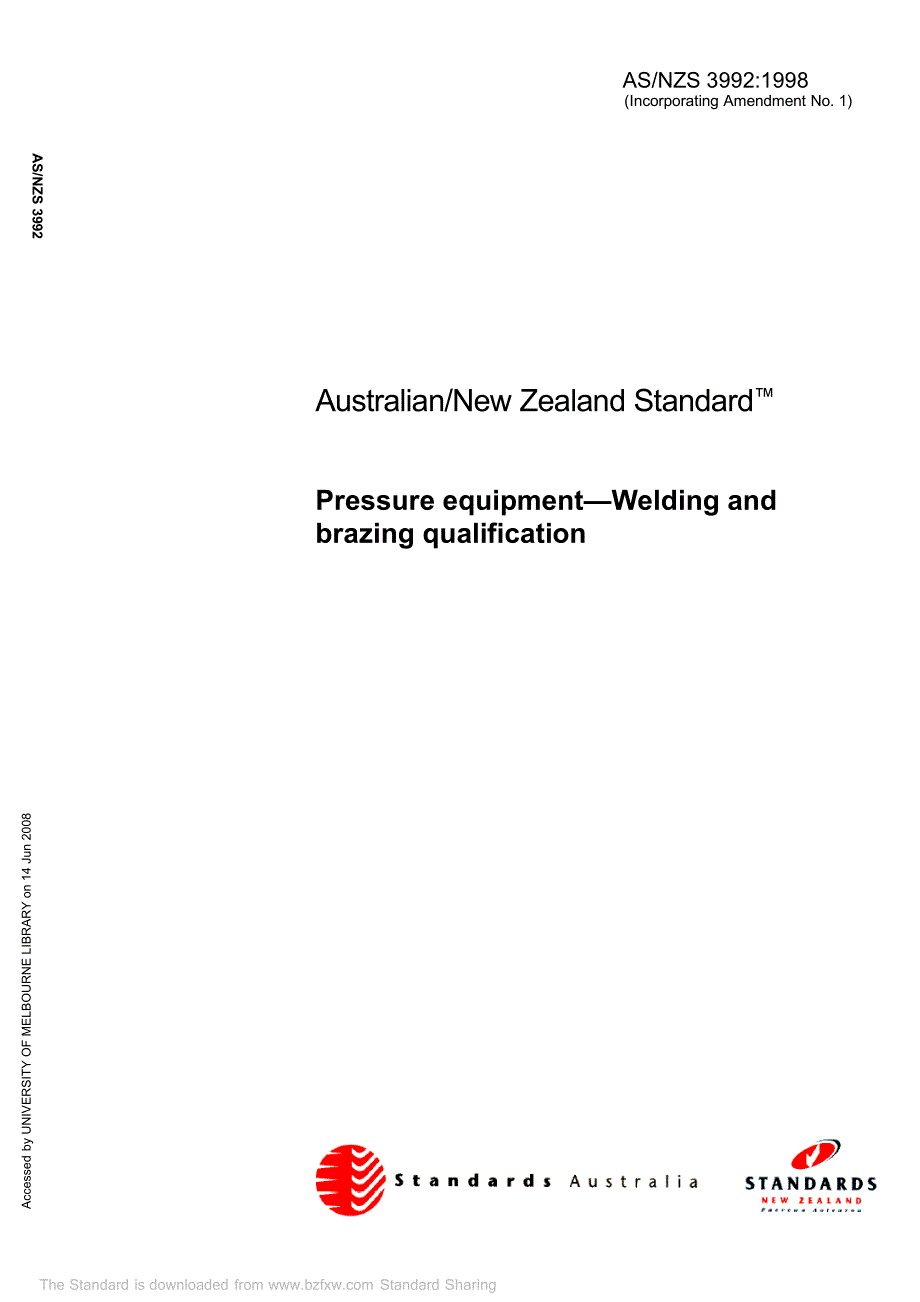 【AS澳大利亚标准】AS NZS 39921998 Pressure equipment—Welding and brazing qualification.doc_第2页