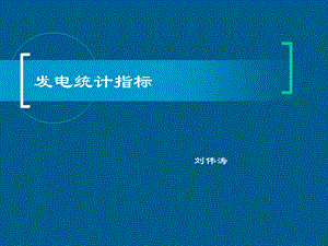 发电统计指标理解-中电投年报会.ppt