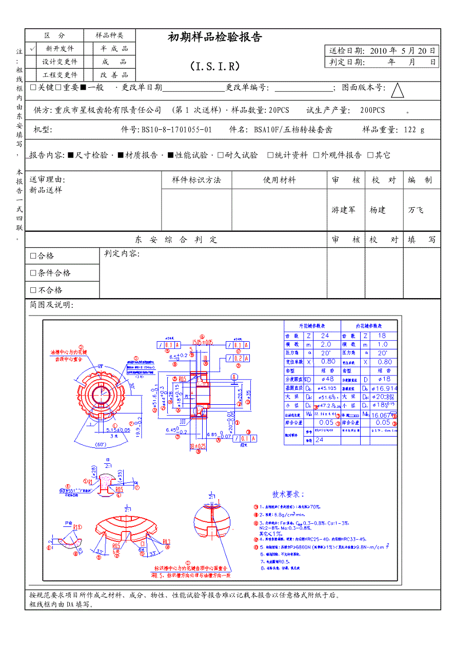 ISIR强制初期样品检验报告024.doc_第1页