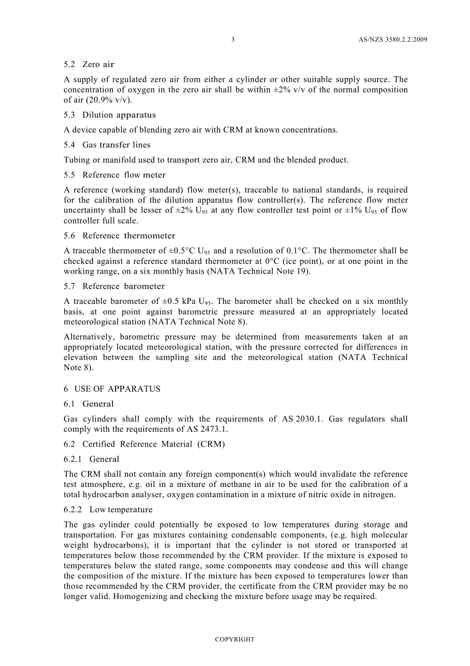 【AS澳大利亚标准】AS NZS 3580.2.2 Methods for sampling and analysis of ambient air Method 2.2 Pr.doc_第3页