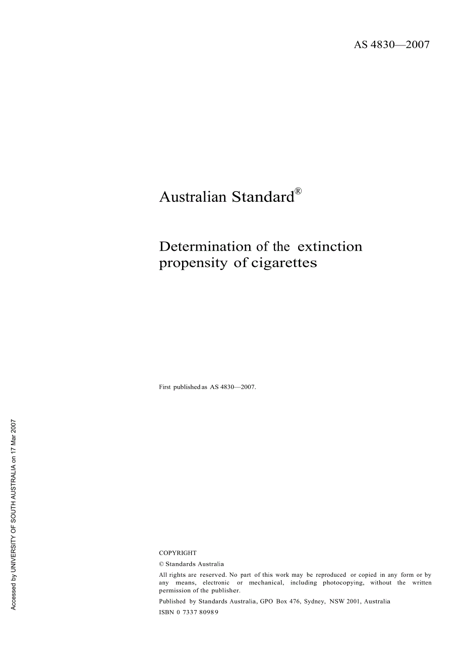 【AS澳大利亚标准】AS 4830 Determination of the extinction propensity of cigarettes.doc_第3页