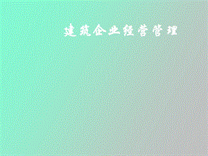 建筑企业概述.ppt