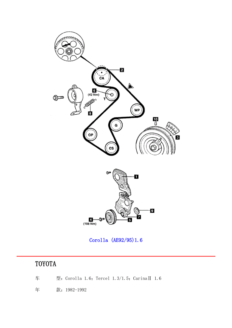进口轿车正时皮带调整及正时图／丰田.doc_第3页