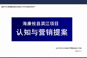 海康攸县滨江项目认知与营销提案151p.ppt