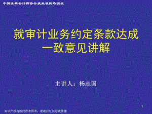 审计约定书达成一致意见及函证.ppt