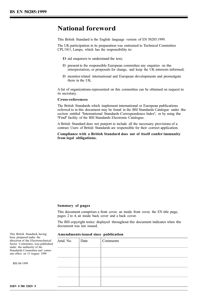 BS英国标准BS EN 502851999 家用电灯的能量效率.测量方法 (Energy efficiency of electric lamps for household use .doc_第2页