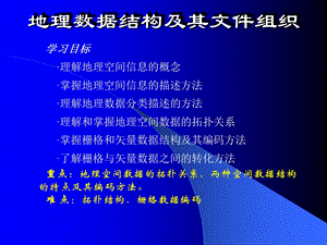 地理数据结构及其文件组织PPT.ppt