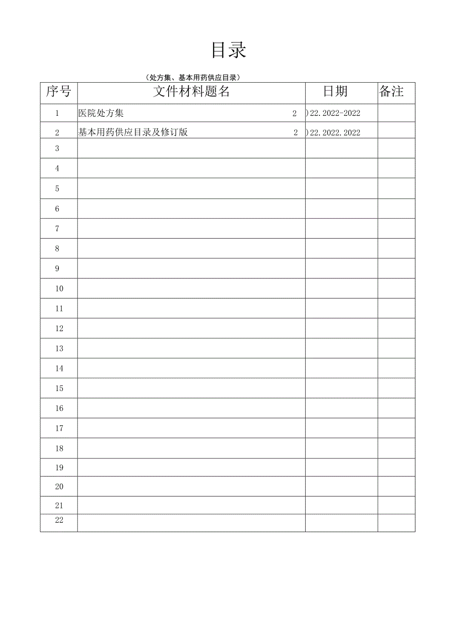 精神病专科医院创二甲药剂科卷目录.docx_第3页