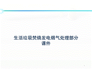 垃圾焚烧电厂烟气处理培训课件.ppt