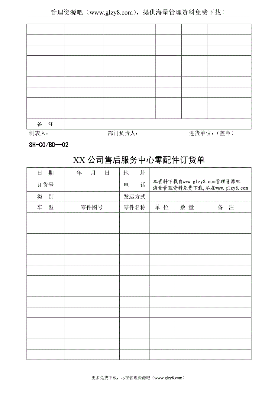 售后采购部表格.doc_第2页