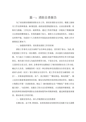 消防自查报告5篇.docx