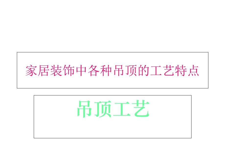 家居装饰中各种吊顶的工艺特点.ppt_第1页