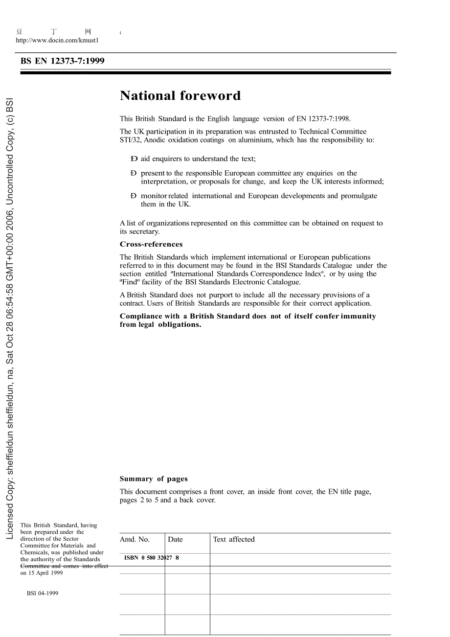 【BS标准word原稿】BS EN 1237371999 Assessment of quality of sealed anodic oxidation coatingsm.doc_第3页