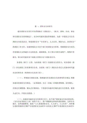 消防安全承诺书6篇.docx