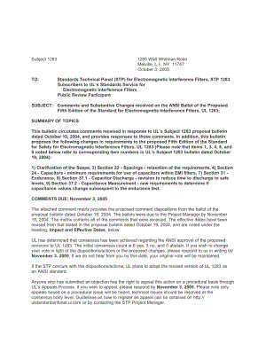 【UL标准】UL 1283 BUL LETINS2005 Standards Technical Panel (STP) for Electromagnetic Interferenc.doc