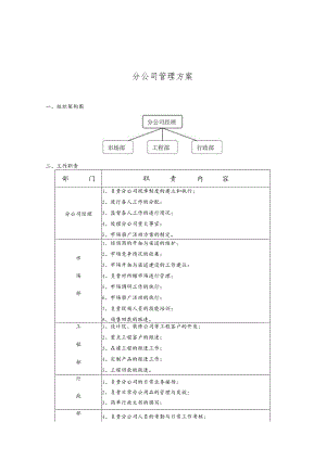 某企业分公司管理方案(doc 9页).docx