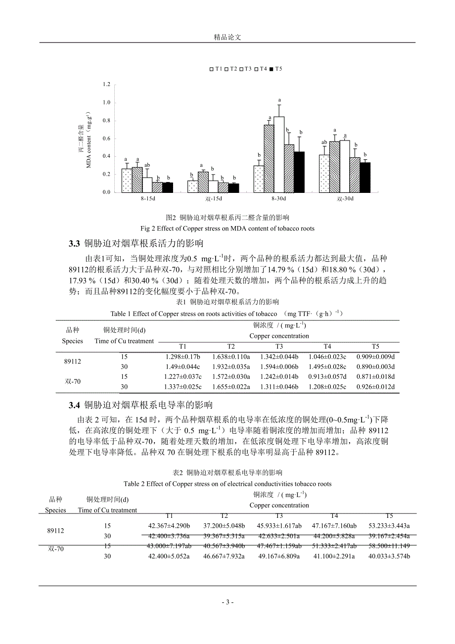 铜胁迫对烟草养分吸收和根系生理的影响.doc_第3页