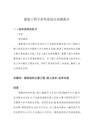 建筑工程专业毕业综合实践报告.docx