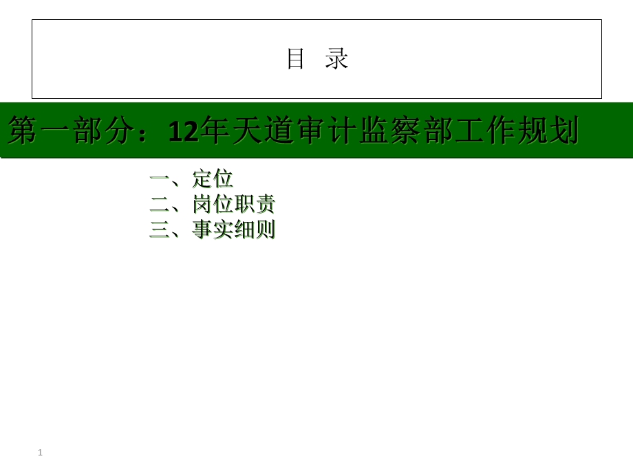 天道审计监察部工作规划.ppt_第1页