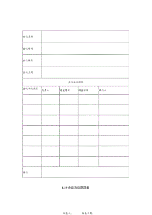 某企业会议决议跟踪表(doc 2页).docx