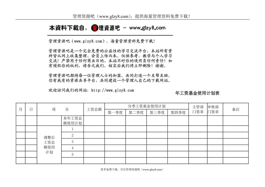 年工资基金使用计划表.doc_第1页