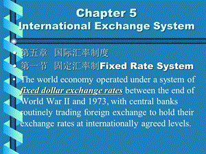 ExchangeSystem(国际金融国家级课程上海金融学院).ppt