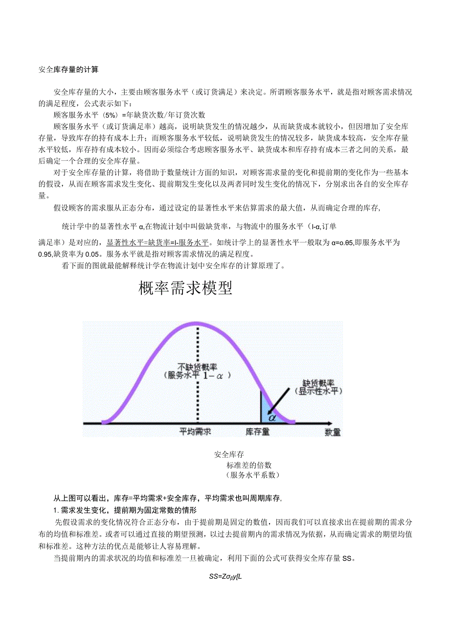 货物安全库存量的计算方法货物安全库存设定方法研究.docx_第1页