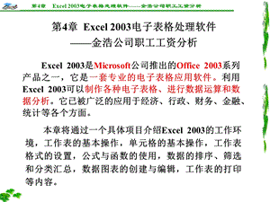 Excel2003电子表格处理软件——金浩公司职工工资分.ppt