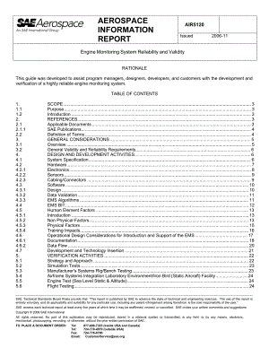 【精品文档】SAE AIR 5120 Engine Monitoring System Reliability and Validity.doc