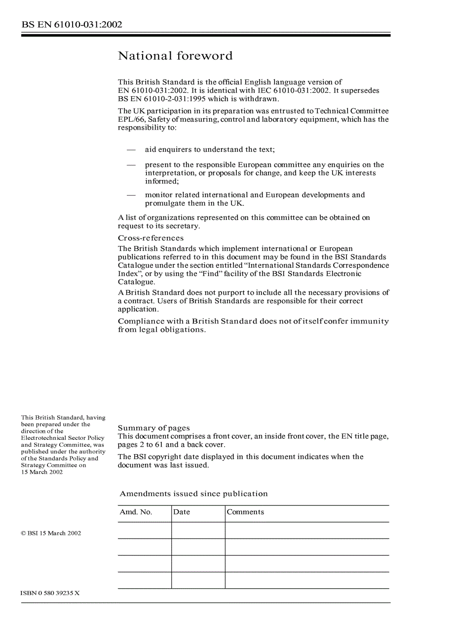 【BS英国标准】BS EN 610100312002 Safety requirements for electrical equipment for measurement, co.doc_第2页