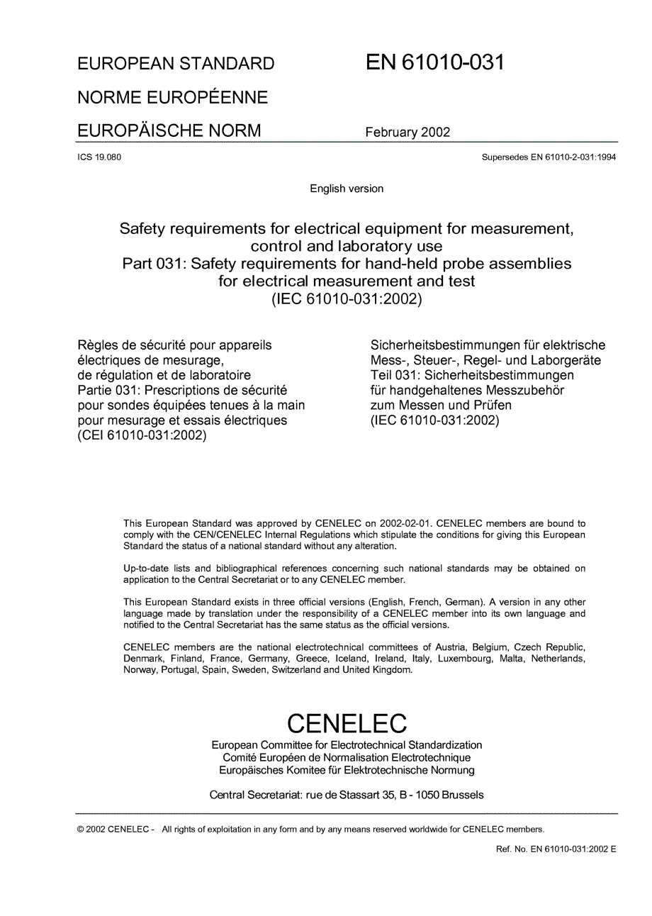 【BS英国标准】BS EN 610100312002 Safety requirements for electrical equipment for measurement, co.doc_第3页