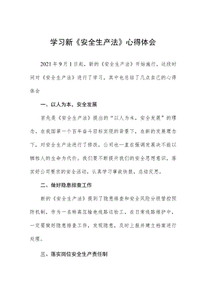 民航人员学习新《安全生产法》心得体会10篇.docx