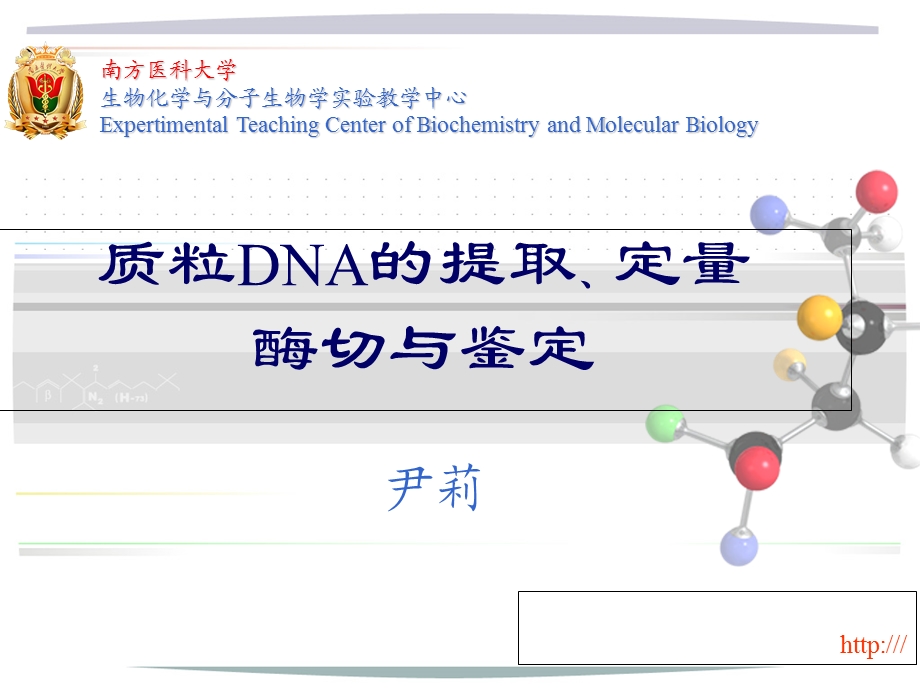 实验3质粒DNA的提取与鉴定.ppt_第1页